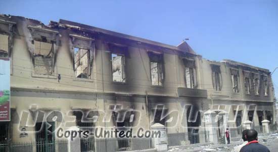 Morsy's supporters burn historical convent school in Beni Suef